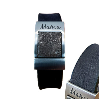 Armband met vingerafdruk Zwart Vintage