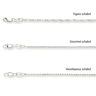 zilveren ketting hanger met foto rond