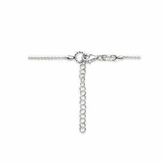 Zilveren collier met vingerafdruk draaibare munt