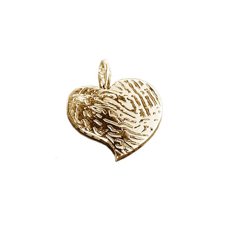 gouden hartje met vingerafdruk