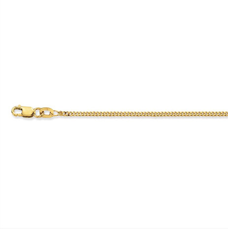 Ronde Gouden initiaal hanger met collier
