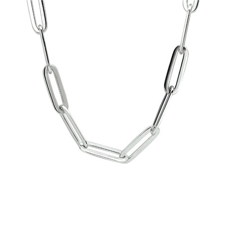 zilveren papaperclip collier 5,0 mm